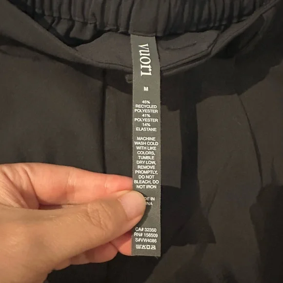 Vuori Black Wide-Leg Trousers - Picture 3 of 5